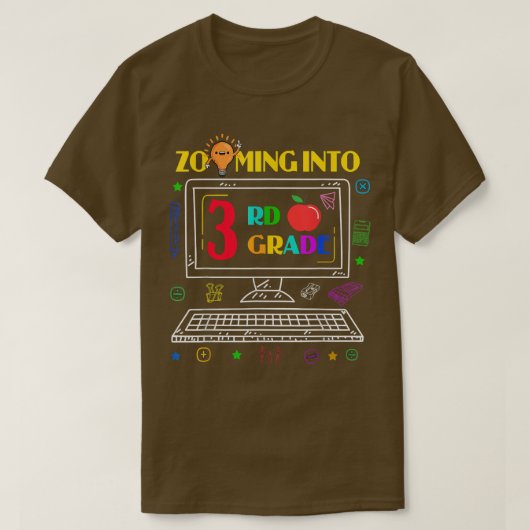 Zooming naar 3e graad terug naar School Virtual On T-shirt (Design voorkant)