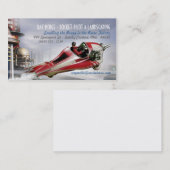 Zooming Retro Rocket Cartes de visite (Devant / Derrière)