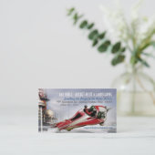 Zooming Retro Rocket Cartes de visite (Debout devant)