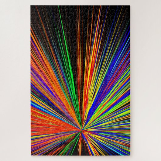 Zoomkleur, zoomstraal, regenboogmulticolor legpuzzel (Verticaal)