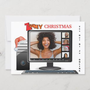 Zoomy Kerstmis Video Conferentie Satire Kaart