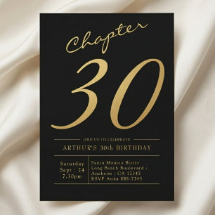 Zoon 30e verjaardag 30 jaar oud zwart goud feest kaart