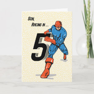Zoon 5e verjaardag Superheld Kaart