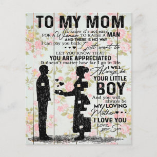 Zoon aan mama cadeau voor mam, mam Birthday Gift I Flyer