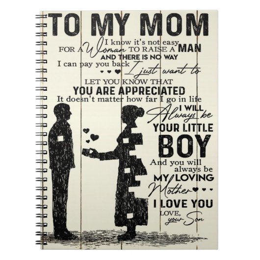 Zoon aan mijn moeder | Startdecor | Cadeau voor ma Notitieboek (Voorkant)