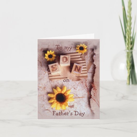 Zoon aan mijn, Vaderdag Kaart (Voorkant)