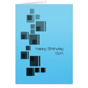Zoon Abstract Design Blue Birthday Card