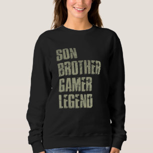 Zoon Broer Gamer Legende Voor Tienerjongens Kerstm Trui