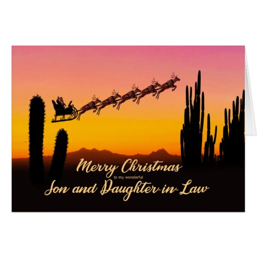 Zoon en dochter in de rechtskerst-kerstwoestijn (Voorkant Horizontaal)