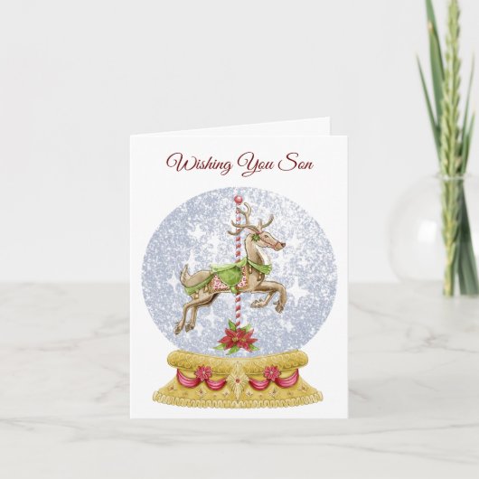 Zoon- en kerstkaart feestdagen kaart (Voorkant)