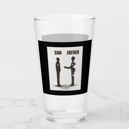 Zoon en vader glas (Voorkant)