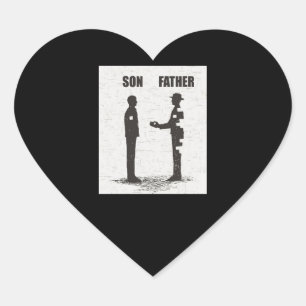 Zoon en vader hart sticker