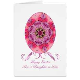 Zoon en vrouw Happy Paast