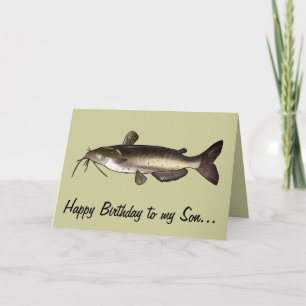 Zoon Gelukkige Verjaardag: Catfish Kaart