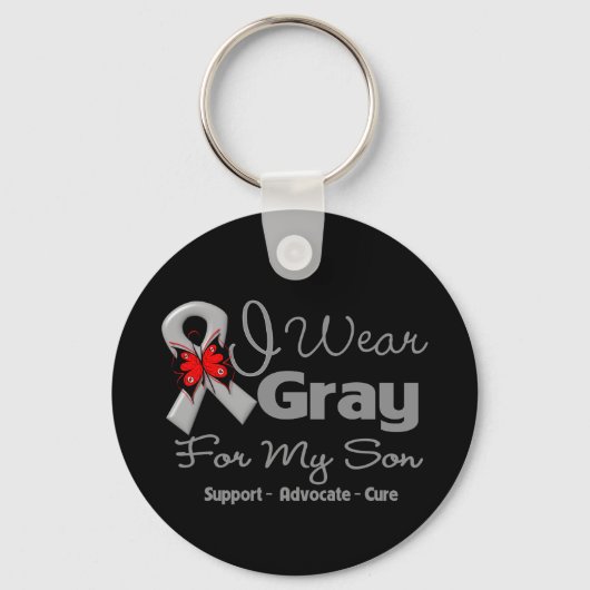 Zoon - Grijze lintbewustzijn Sleutelhanger (Voorkant)