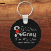 Zoon - Grijze lintbewustzijn Sleutelhanger (Voorkant)