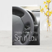 Zoon in de wet Happy Vaderdag Kaart (Gele Bloem)