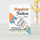 Zoon in de wet Vaderdag Eerste Bump Kaart (Gele Bloem)