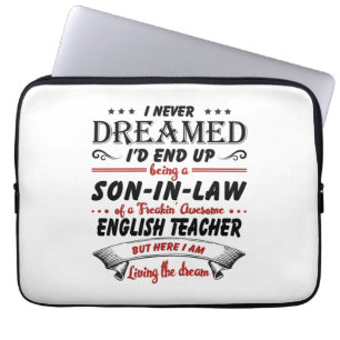 Zoon in de wet van de Geweldige Engelse leraar Laptop Sleeve