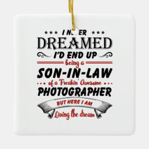 Zoon in de wet van de Geweldige fotograaf Keramisch Ornament