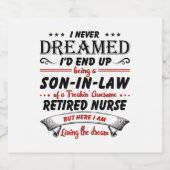 Zoon in de wet van de Geweldige verpleegkundige in Bier Etiket (Enkel label)