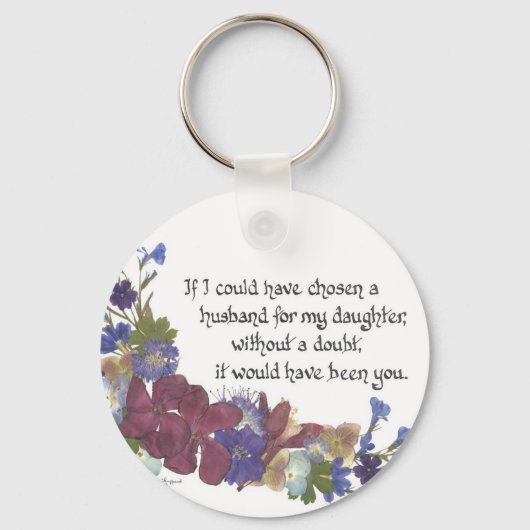 Zoon-in-law cadeau sleutelhanger (Voorkant)