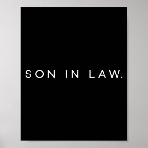 Zoon In Law Minimalistische Lettering Dochters Ech Poster