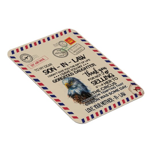 Zoon-in-law | Naar mijn beste schoonzoon van moede Magneet (Rechterzijde)