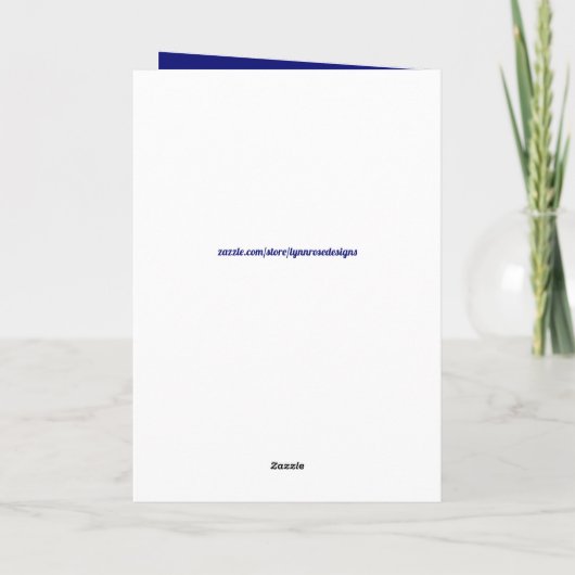 Zoon in rechte blauwe en gele gelukkige verjaardag kaart (Achterkant)