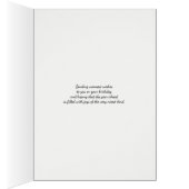 Zoon-in-vouw Abstract Design Blue Birthday Card (Binnen (Rechts))