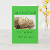 Zoon in Wet Happy St. Patrick's Day Kaart (Gele Bloem)