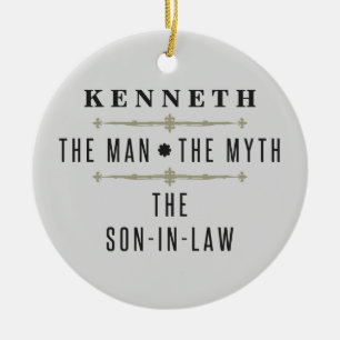 Zoon-in-wet het Man de mythe Keramisch Ornament