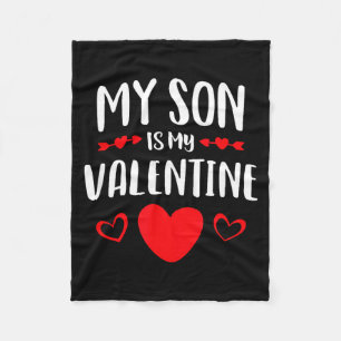 Zoon is valentijnsshirt moeder vader valentijnsdag fleece deken