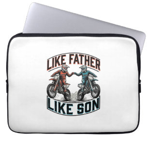 Zoon Naar Vader Motocross Vintage Vector T-shirt Laptop Sleeve