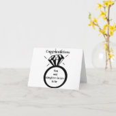 *ZOON & SCHOONDOCHTER KOMEN* TE HUWELIJK KAART (Gele Bloem)