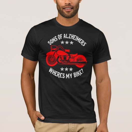 Zoon van Alzheimer Waar is mijn fiets ©WhiteTigerL T-shirt (Voorkant)