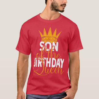 Zoon van de Birthday Queen Moms Bday Party T-shirt