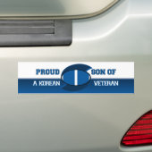 Zoon van een Koreaans Veteraan Bumpersticker (Op auto)