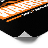 Zoon van een krijger RSD CRPS Awareness Poster (Hoek)