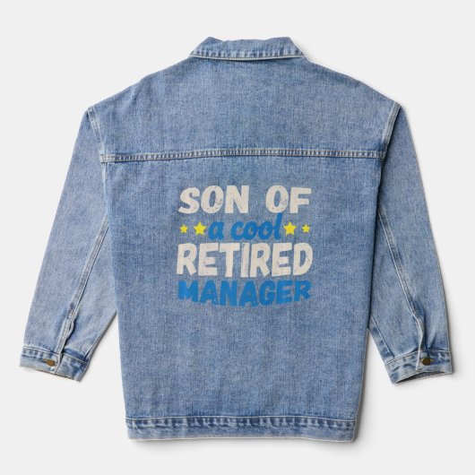 Zoon van een manager in ruste denim jacket (Achterkant)