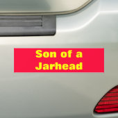 Zoon van een marinier bumpersticker (Op auto)