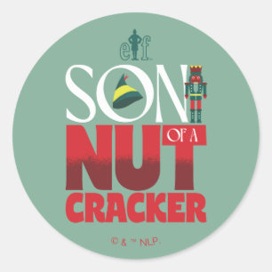 Zoon van een notenkraker ronde sticker