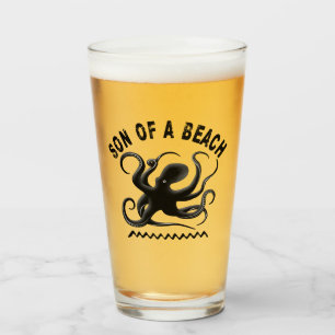 Zoon van een strand - Pun design for zee life love Glas