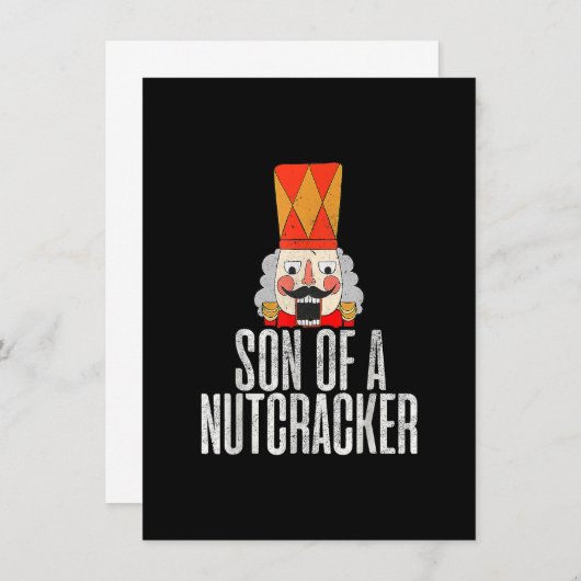 Zoon van een voedingskraker Funny Kerstdeez Nuts m Kaart (Voorkant / Achterkant)