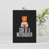 Zoon van een voedingskraker Funny Kerstdeez Nuts m Kaart (Staand voorkant)