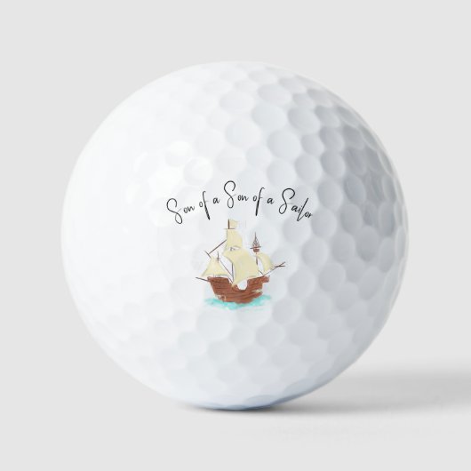 Zoon van een zeemanspiraat golfballen (Voorkant)