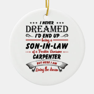 Zoon van Geweldige timmerman Keramisch Ornament