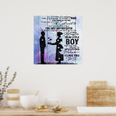 Zoon van mijn moeder brief, thuisverkleuring, poster (Keuken)