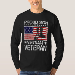 Zoon van Viëtvincie Veteraan Vlag van de VS T-shirt