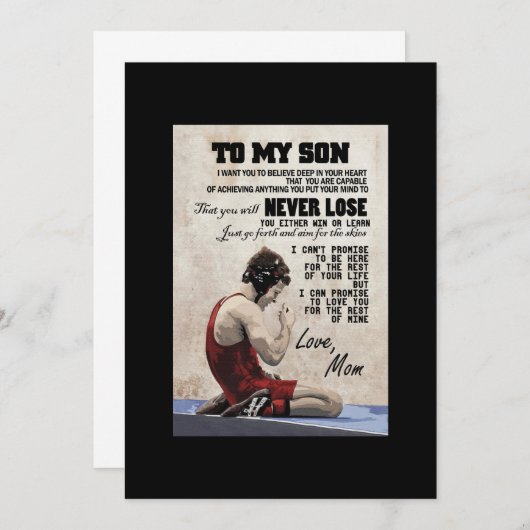 Zoon Worstelt MD Canvas Kaart (Voorkant / Achterkant)